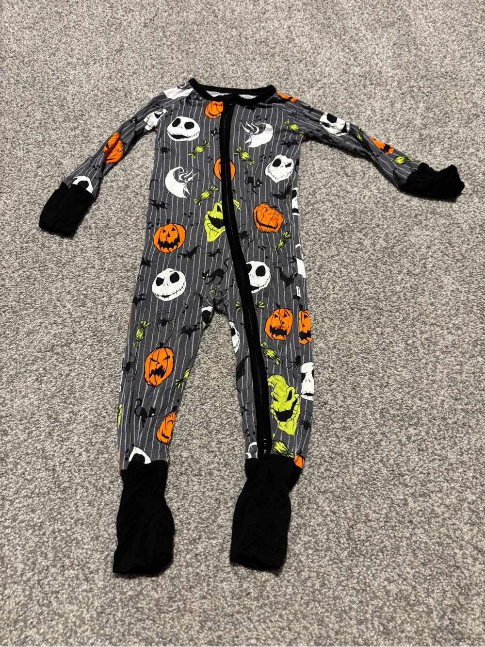 Little Sleepies - Jack Skellington Nightmare Before Christmas Zippy (6-12 mo)